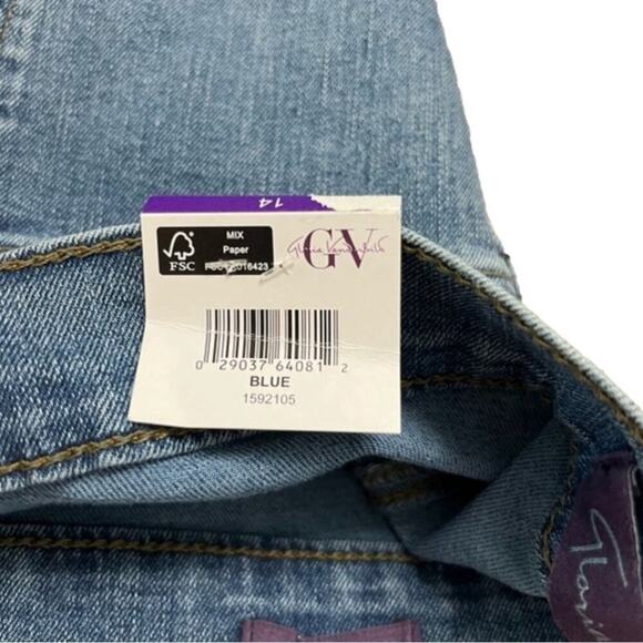 Gloria Vanderbilt Women's Capri Stretch Jeans Amanda Blue Size 14 NWT - Picture 9 of 10